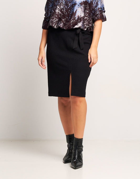 Gonna con elastico e spacco curvy