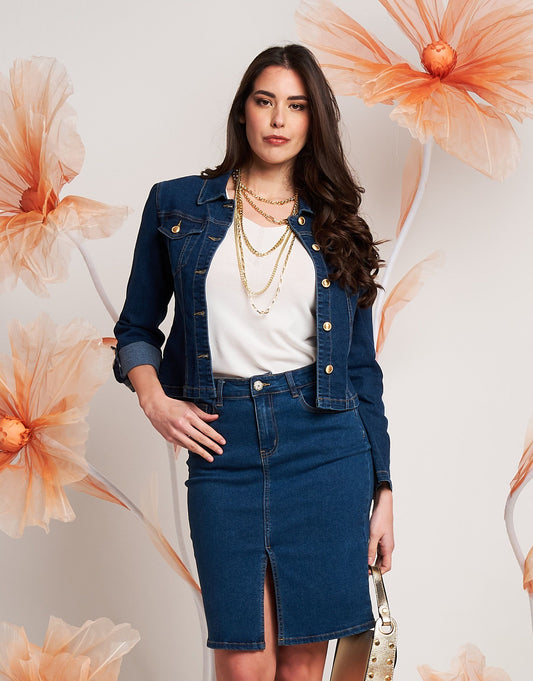 Gonna in jeans con spacco