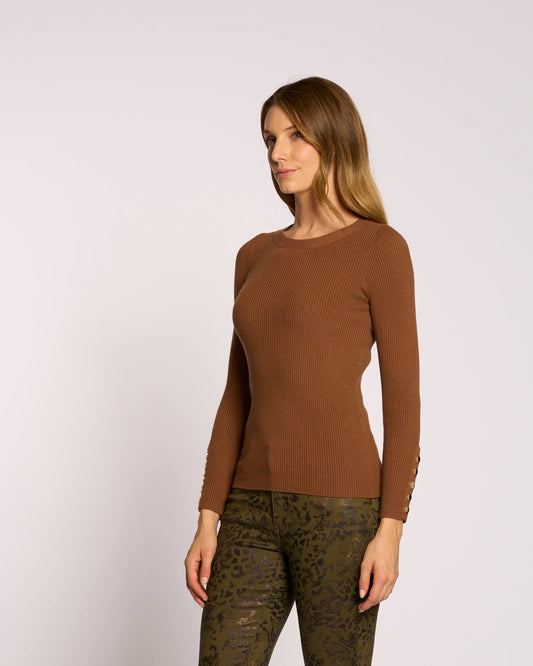 Maglia basica a coste con bottoni