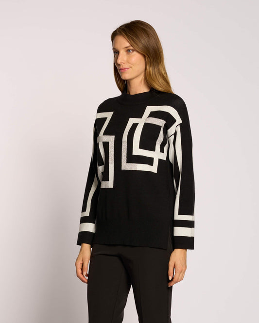 Maglia con disegno e strass