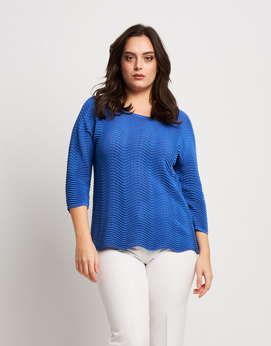 Maglia con lavorazione a onde curvy
