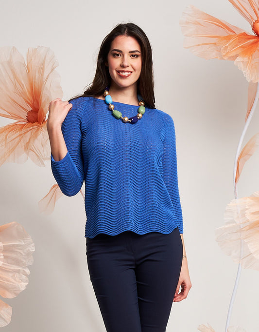 Maglia con lavorazione a onde
