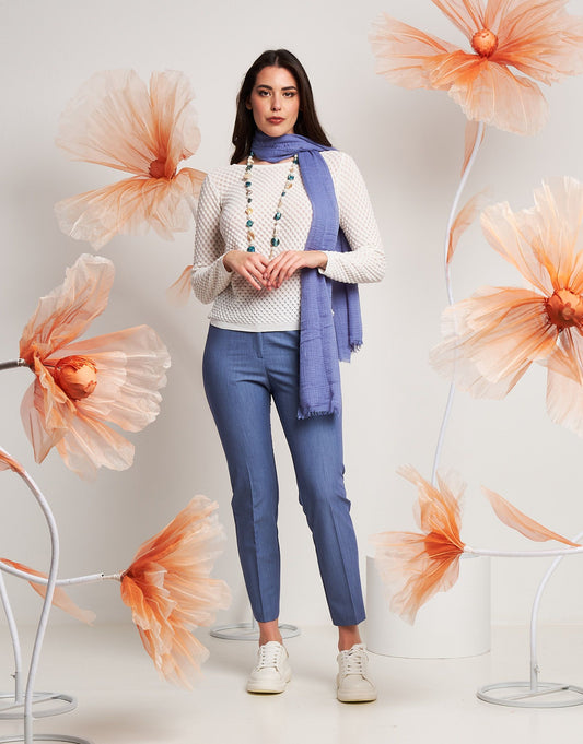 Maglia con lavorazione a squame