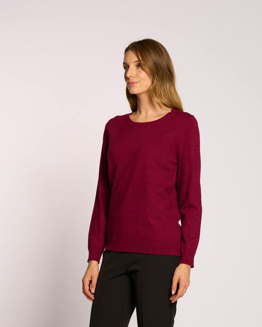 Maglia girocollo con lurex