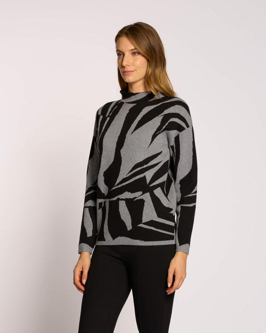 Maglia jacquard bicolore