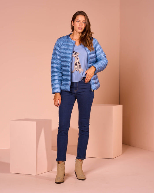 Maglia scollo V con intarsio