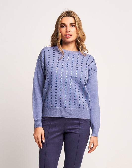 Maglioncino con pois di paillettes