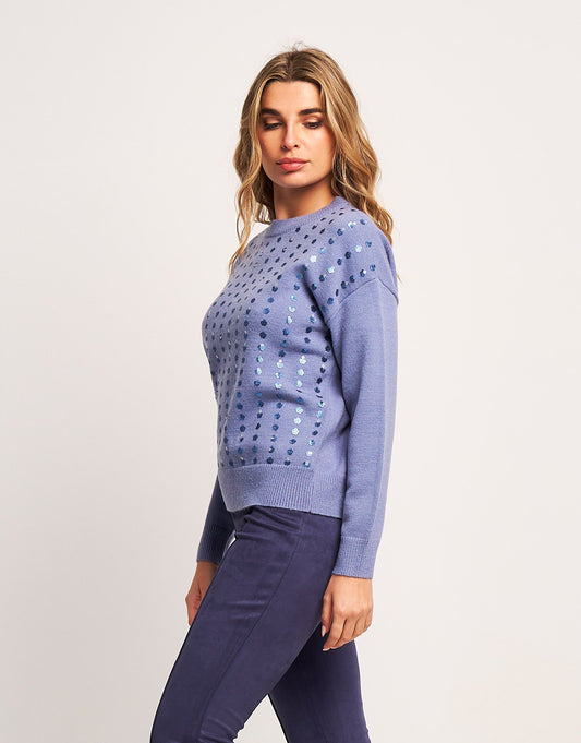 Maglioncino con pois di paillettes