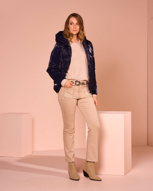 Maglione a trecce con paillettes
