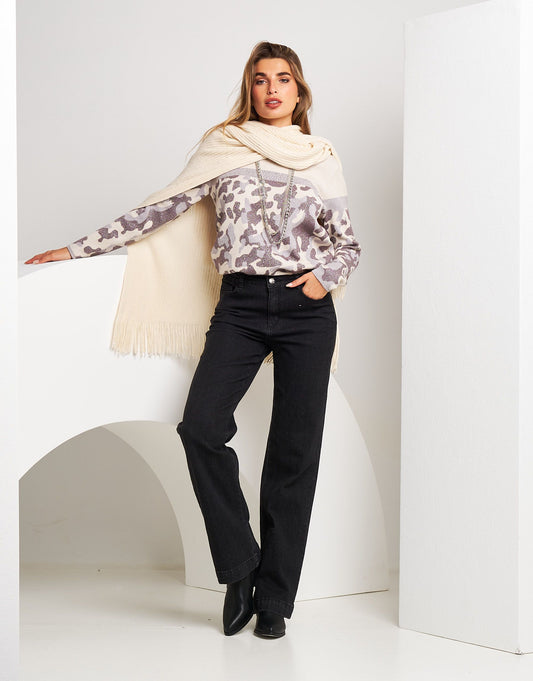 Mantella con paillettes e frange