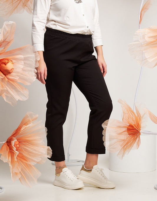 Pantalone basico in bistretch curvy