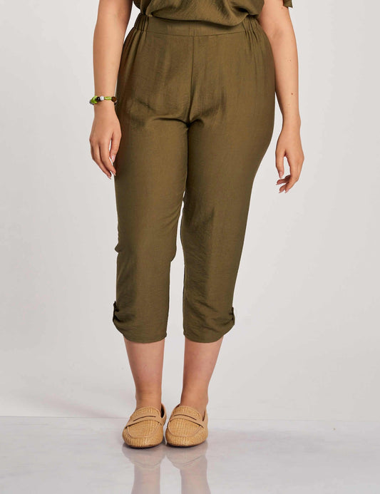 Pantalone con passante alla caviglia curvy