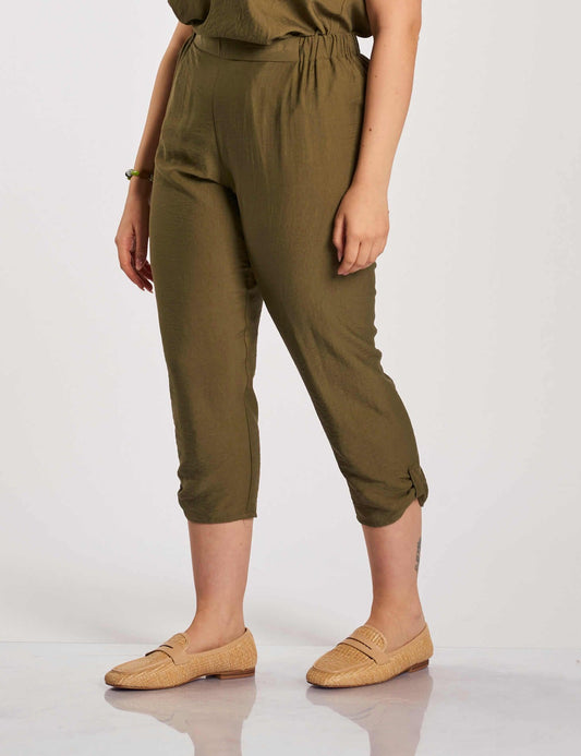 Pantalone con passante alla caviglia curvy