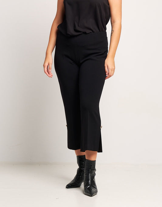 Pantalone con spacco e bottoncino curvy