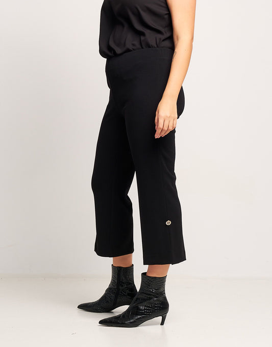 Pantalone con spacco e bottoncino curvy