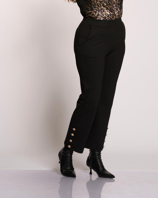 Pantalone cropped con bottoni curvy