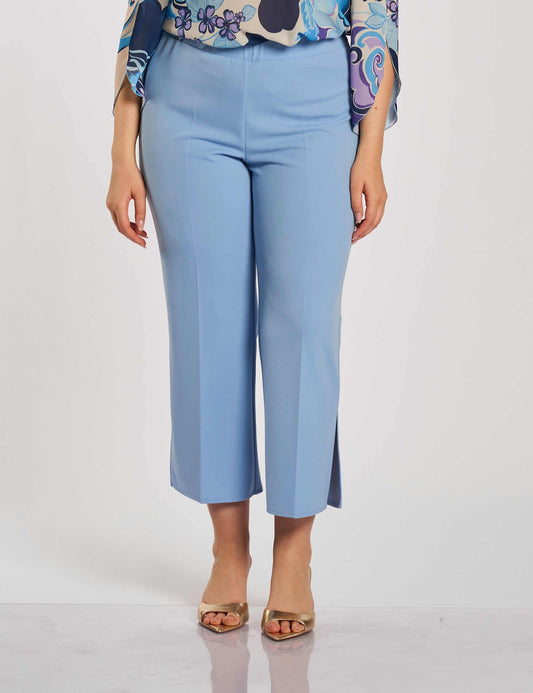 Pantalone cropped con spacchi laterali curvy