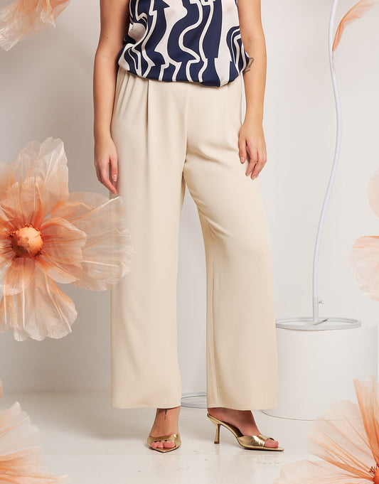 Pantalone largo con elastico curvy