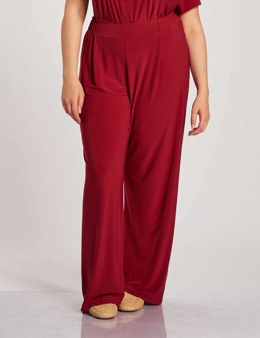 Pantalone palazzo con elastico curvy