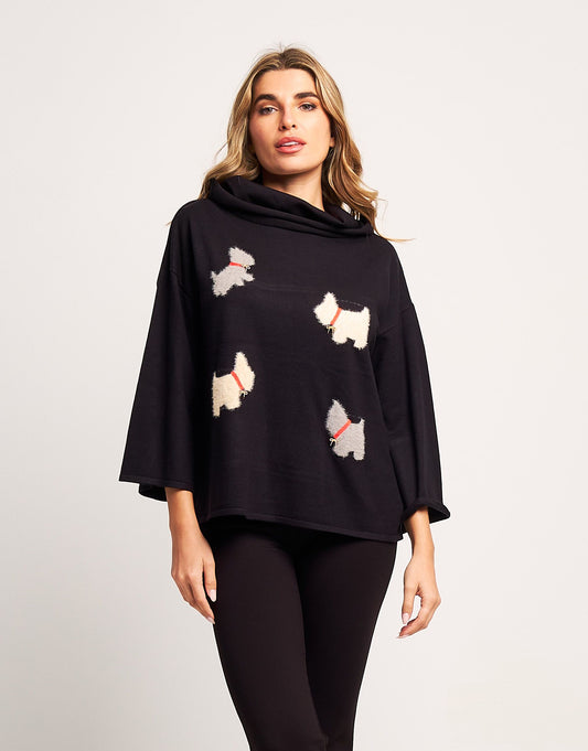 Ponchetta con motivo intarsiato