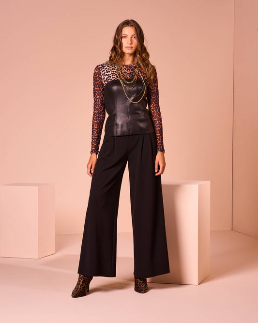 T-shirt maculata con fodera