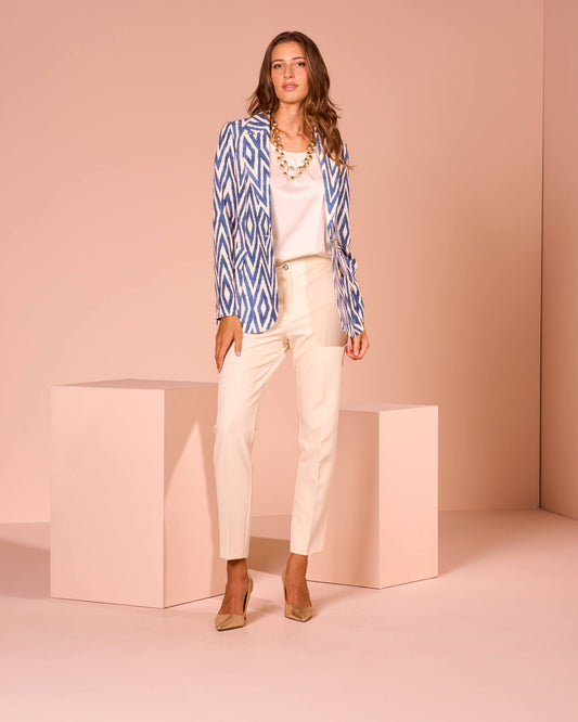 Top a kimono con scollo rotondo