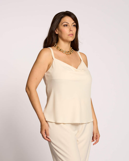 Top con scollo e spalline doppie curvy