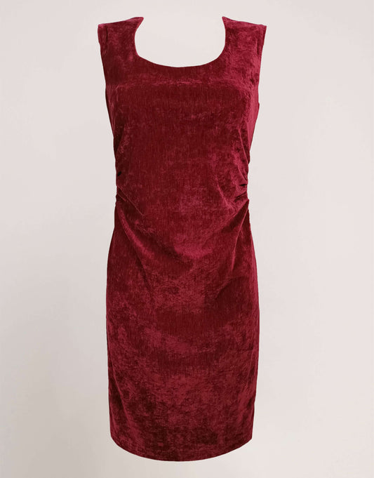 Tubino in velluto con arricci