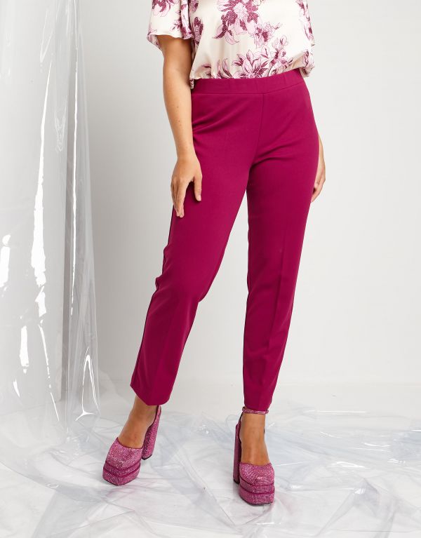 Pantalone in scuba magenta