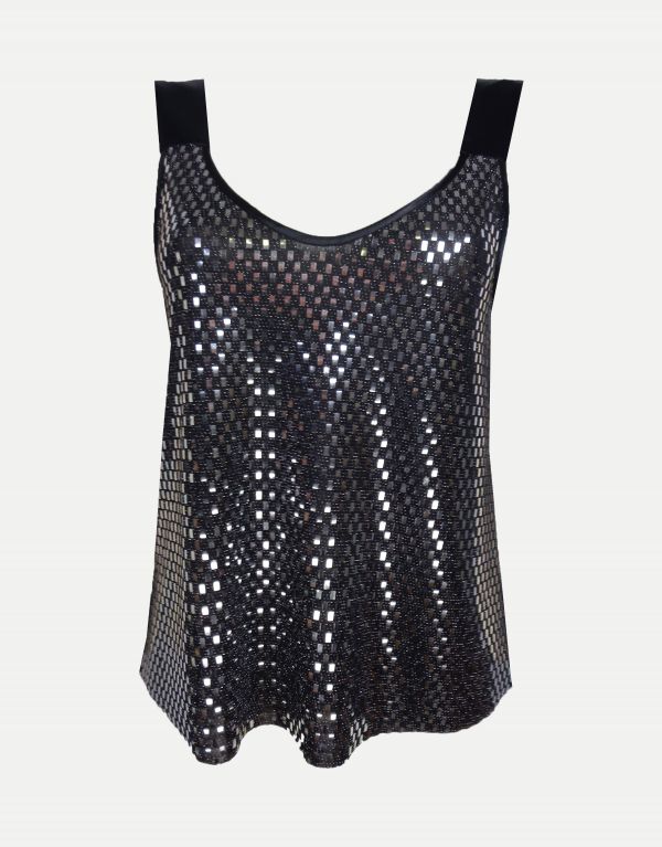 Top in paillettes con...