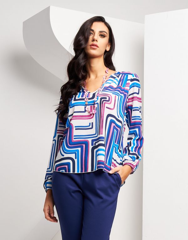 Casacca con scollo a V e...