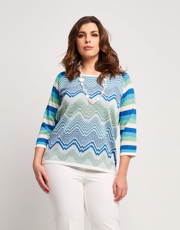 Maglia jacquard geometrica