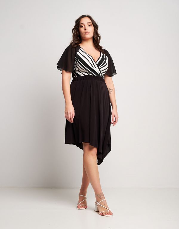 Vestito a righe in jersey
