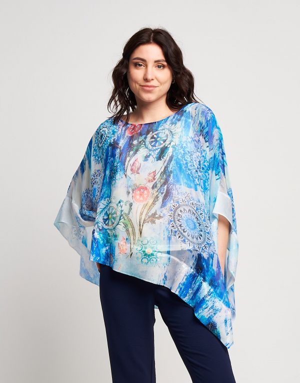 Poncho fantasia con paillettes