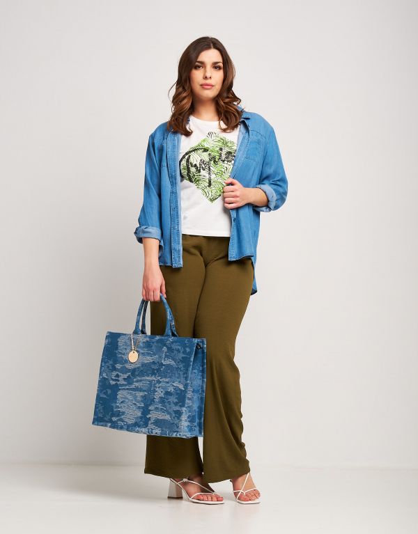 Camicia in denim con...