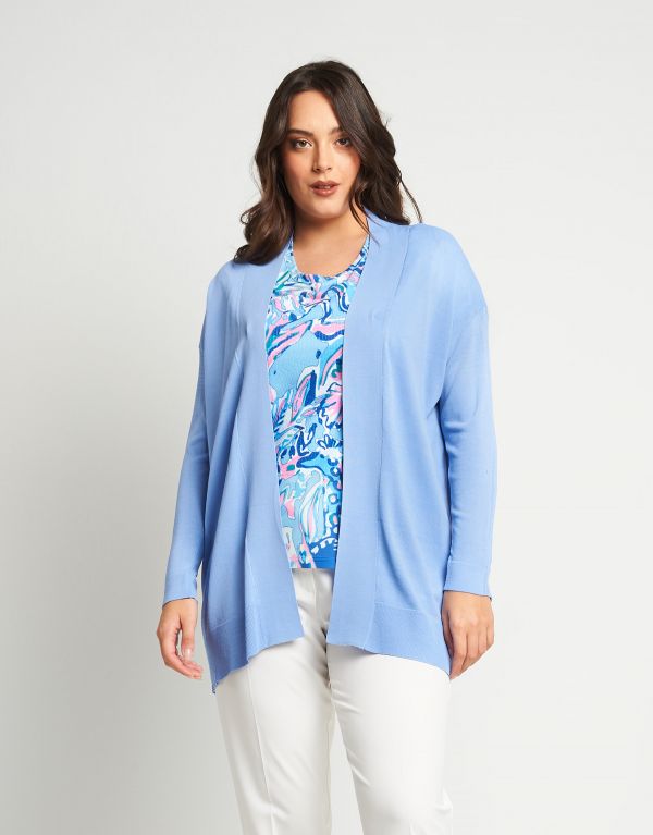 Caban in maglia con inserti...
