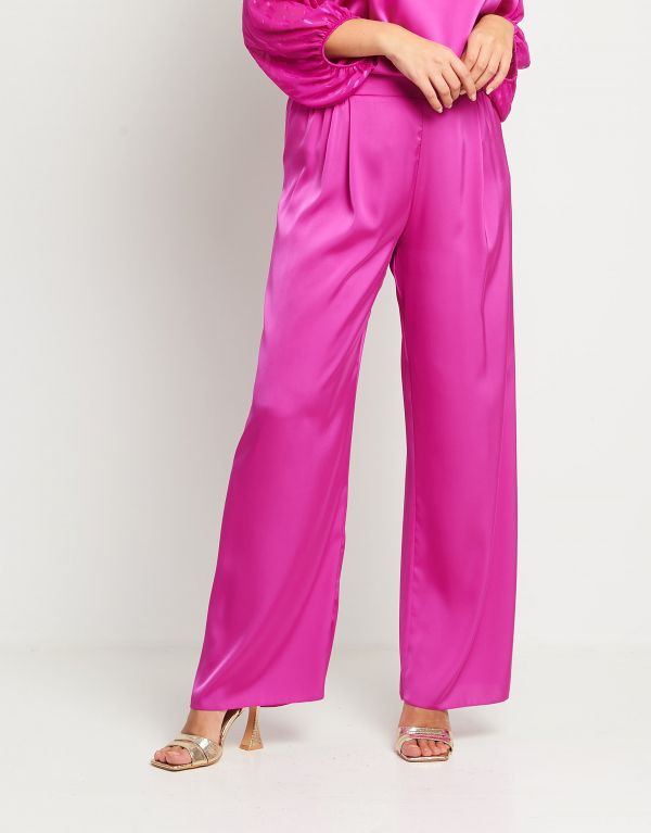 Pantalone palazzo in raso...