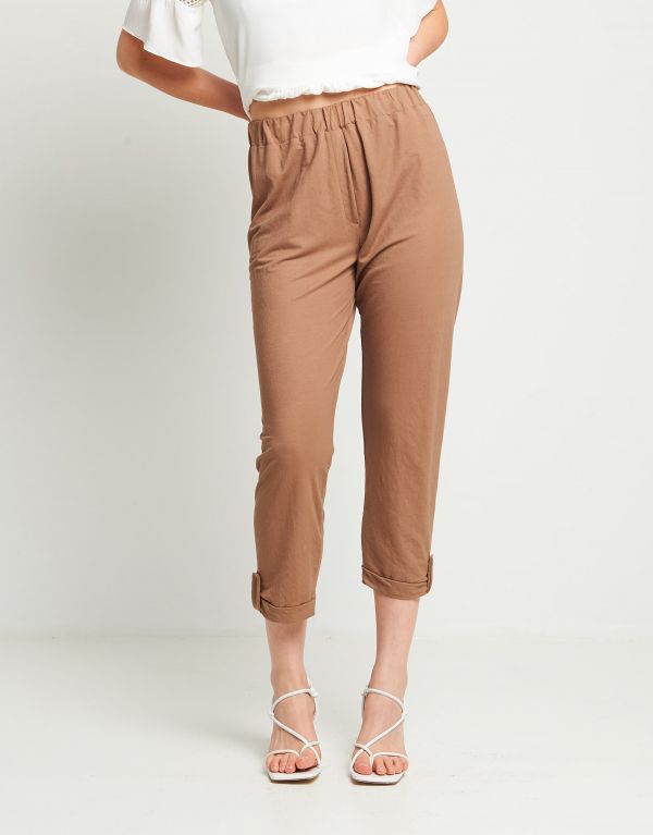 Pantalone in maglia con...