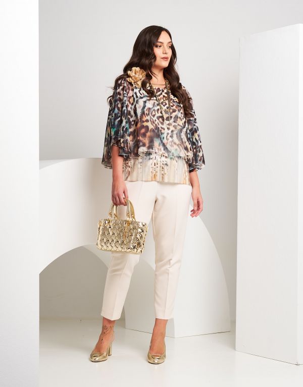 Poncho animalier con...