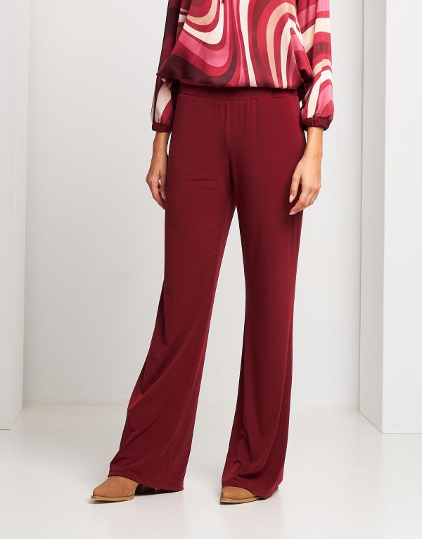 Pantalone a zampa con elastico