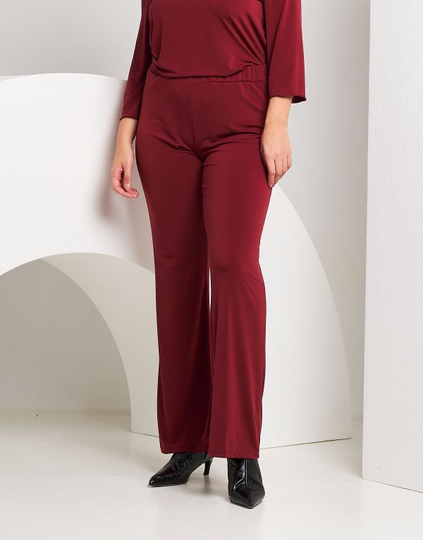 Pantalone a zampa con elastico