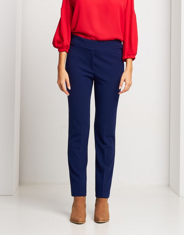 Pantalone in bistretch blu
