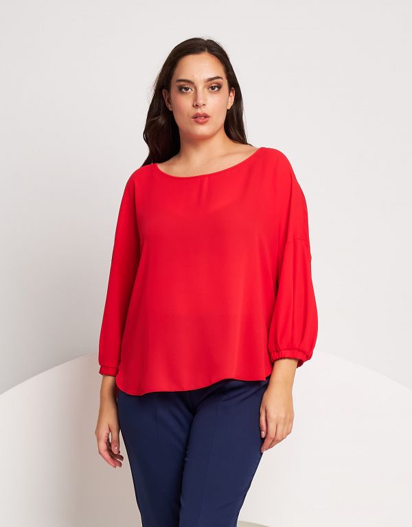 Casacca in georgette rossa
