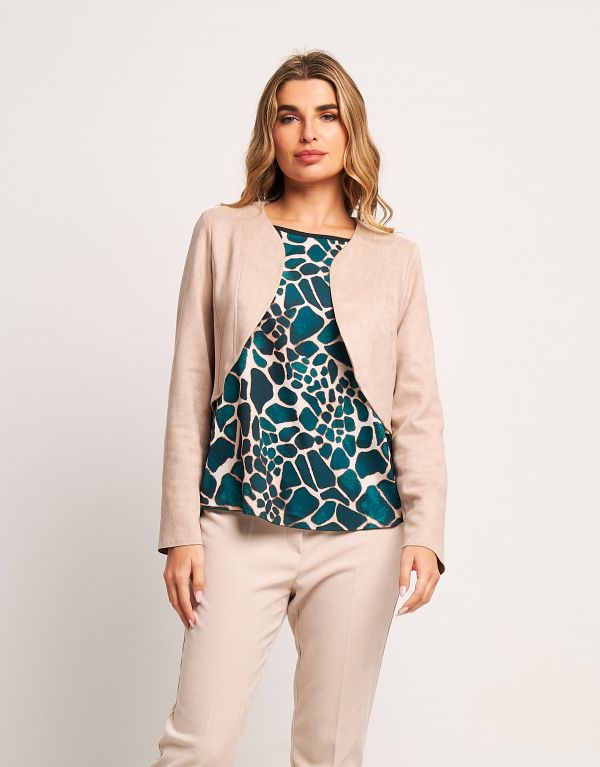 Bolero in ecosuede con...