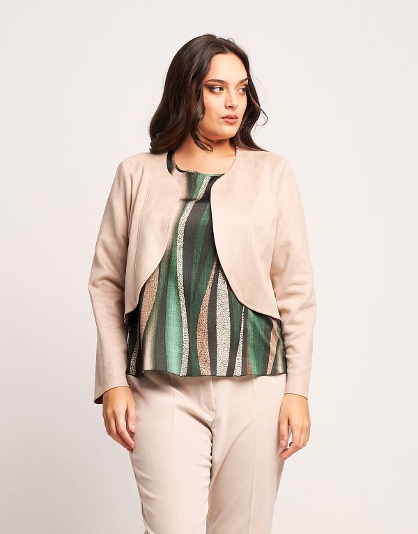 Bolero in ecosuede con...