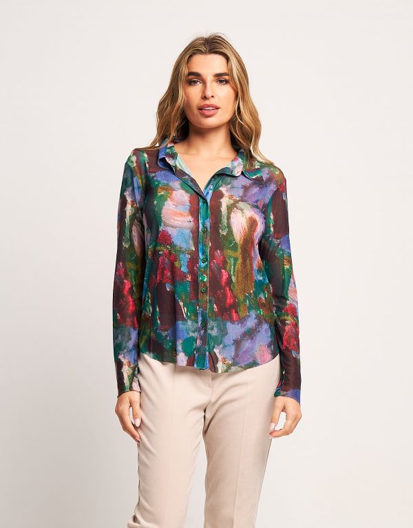 Camicia in tulle con...