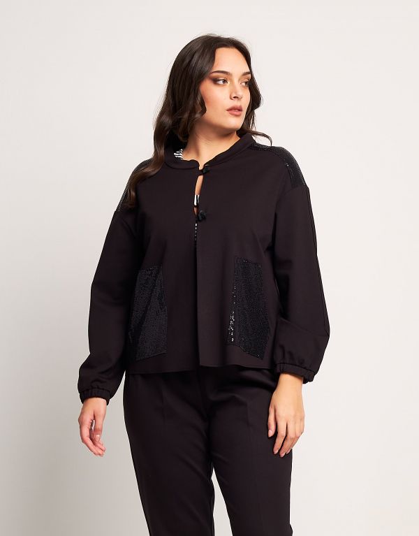 Giacca bomber con dettagli...