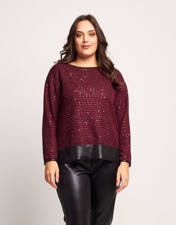 Maglia con paillettes e...