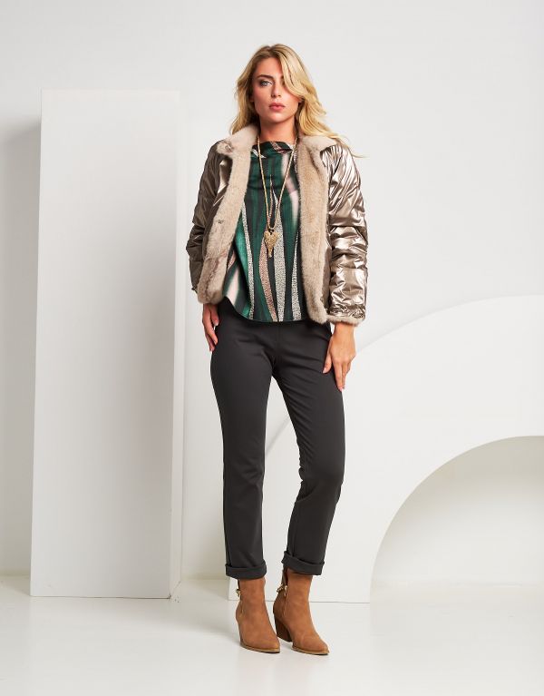 Giubbino double face beige