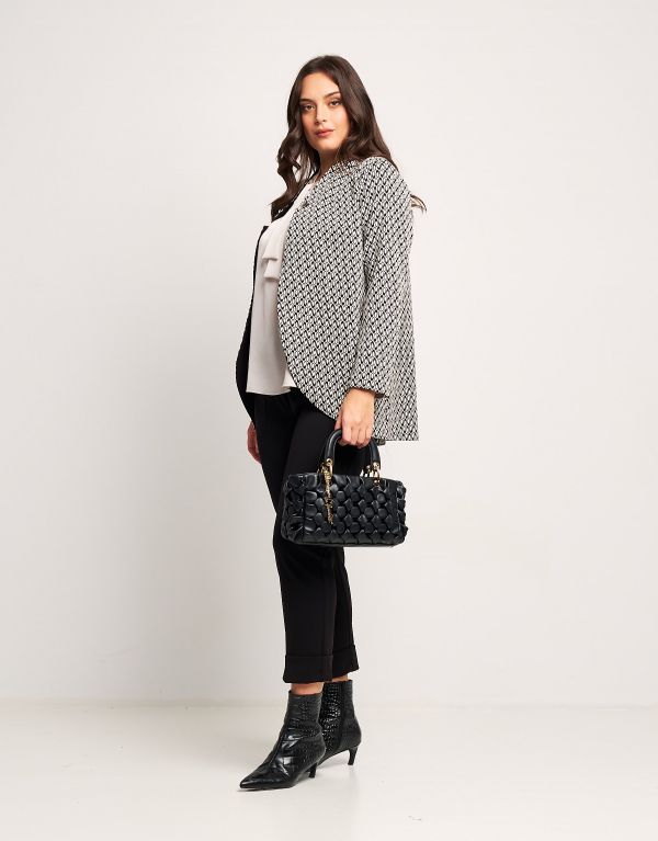 Giacca jacquard a pois con...